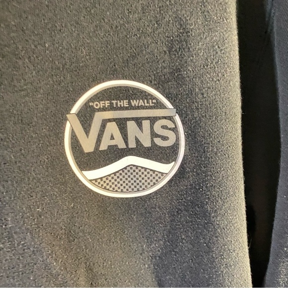 Vans Off The Wall Original Checkerboard Black Hoodie Sz L Sweatshirt Skateboard - Picture 3 of 8